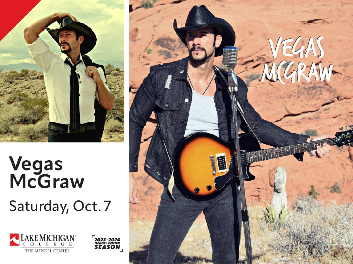Award-winning Tim McGraw tribute show Vegas McGraw coming to the Lake Michigan College Mendel Center Oct. 7