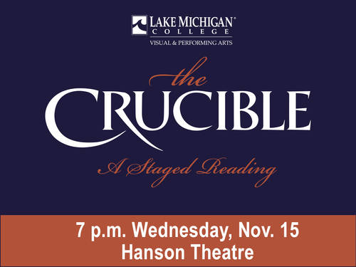 A free staged reading of “The Crucible” planned for Nov. 15
