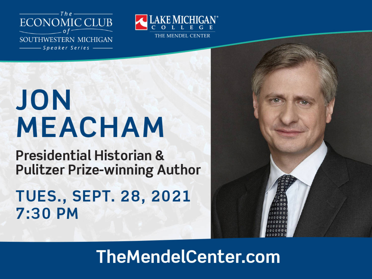 Jon Meacham to speak at The Mendel Center Sept. 28