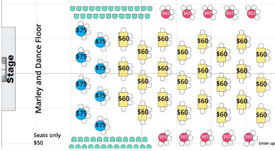 Fly Me to the Moon Seating Plan